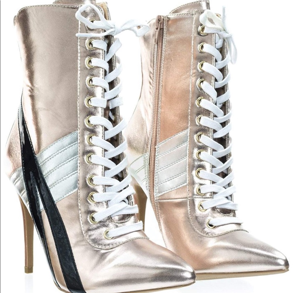 NWOT Rose Gold, Stiletto heeled, Booties